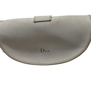 Dior Cream Half-Moon Sunglass Case